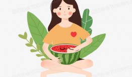 吃瓜少女头像手绘,描绘夏日炎炎中的清凉一夏